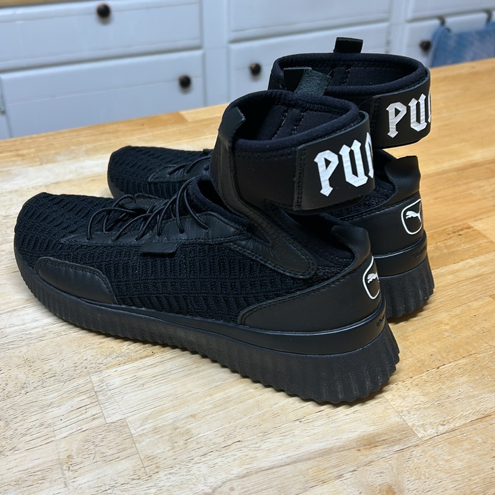 FENTY x PUMA Black Mid Top Sneakers